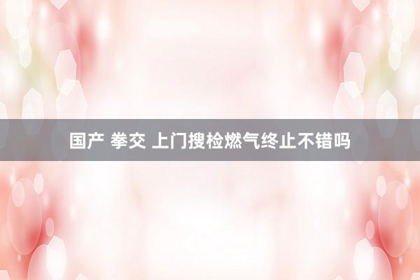 国产 拳交 上门搜检燃气终止不错吗