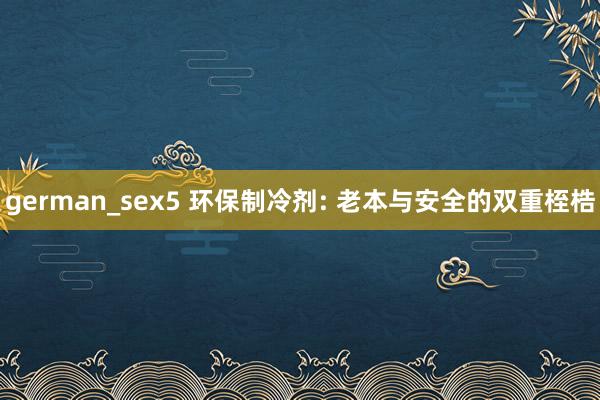 german_sex5 环保制冷剂: 老本与安全的双重桎梏