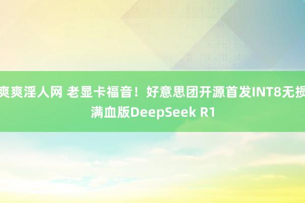 爽爽淫人网 老显卡福音！好意思团开源首发INT8无损满血版DeepSeek R1